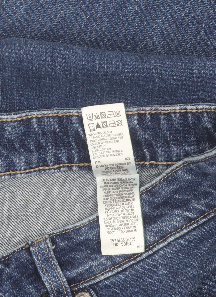 Marks and Spencer Women’s Blue Mom Jeans Size 16 Regular Fit