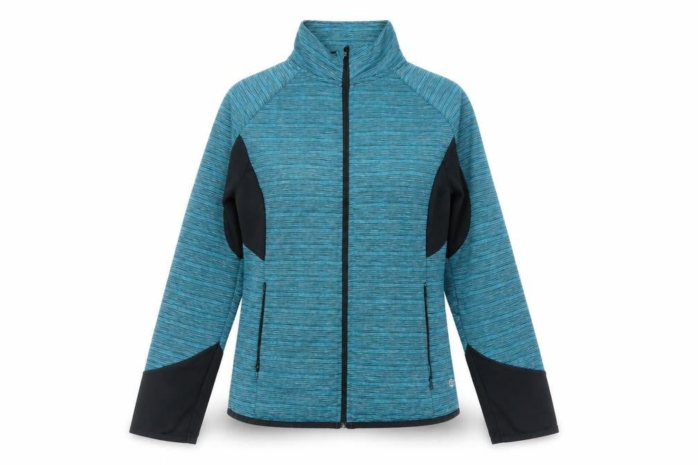 Dunnes Women Blue Track Jacket Size L Lightweight Zip Activewear