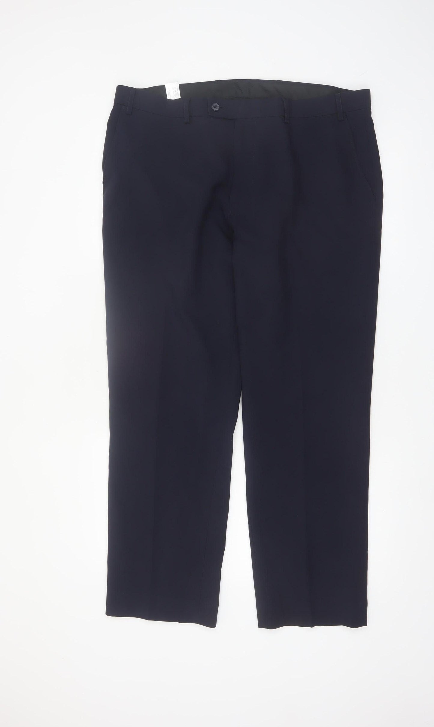Henri Ross Men's Black Dress Pants 38W 29L Regular Fit Formal Trousers