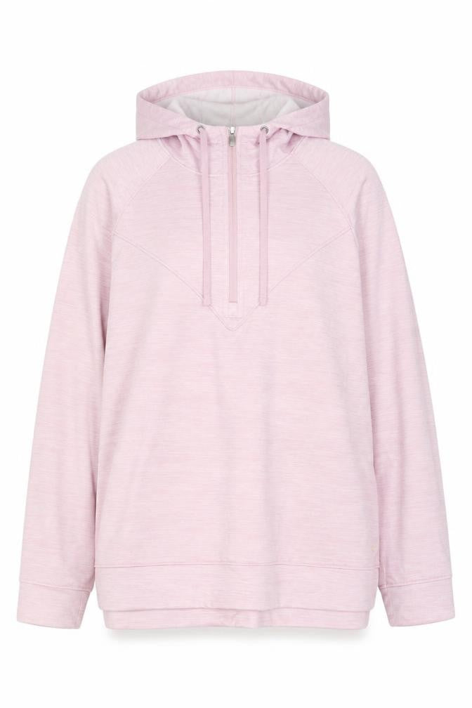 Business Strokes Sport Pink Half Zip Hooded Sweatshirt XL Women's