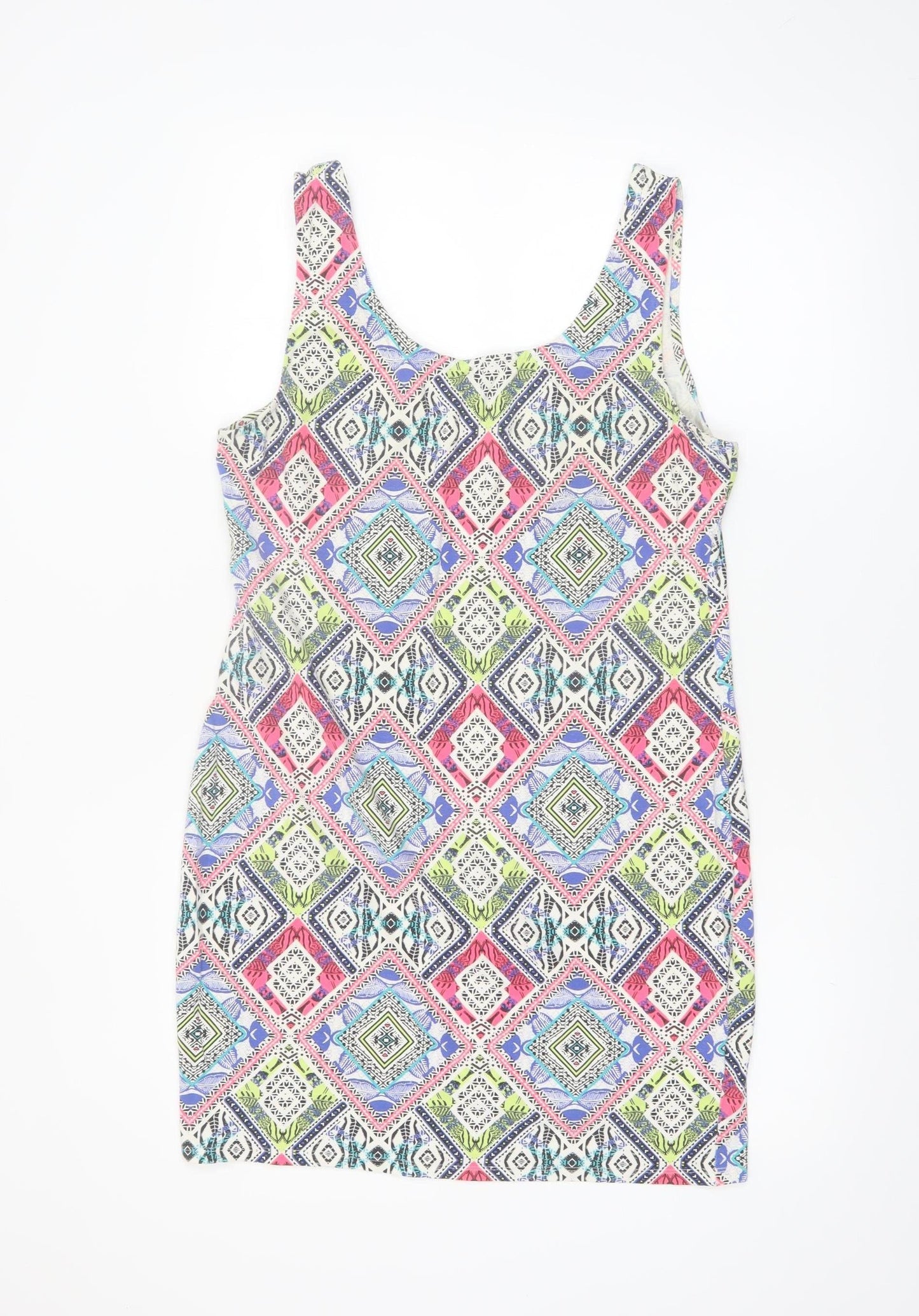 New Look Women’s Multicoloured Geometric Bodycon Dress Size 18