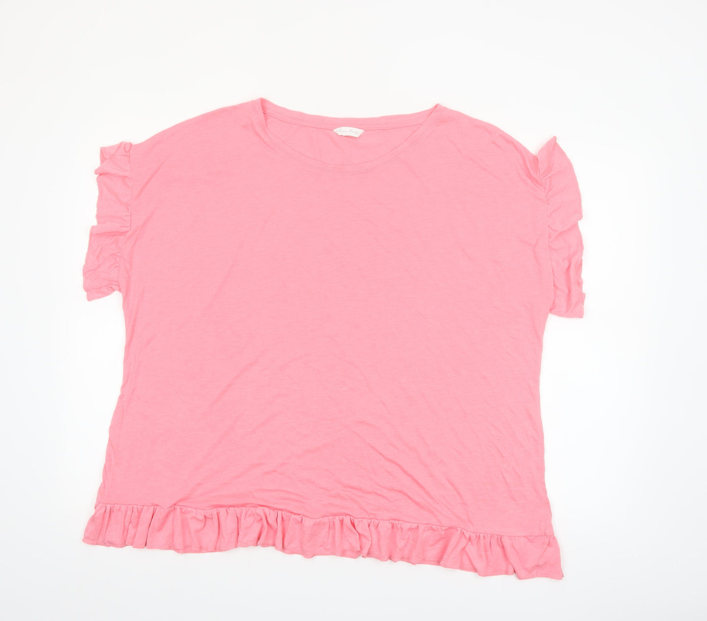 Marks and Spencer Women Pink Ruffle Jersey Nightshirt UK 22