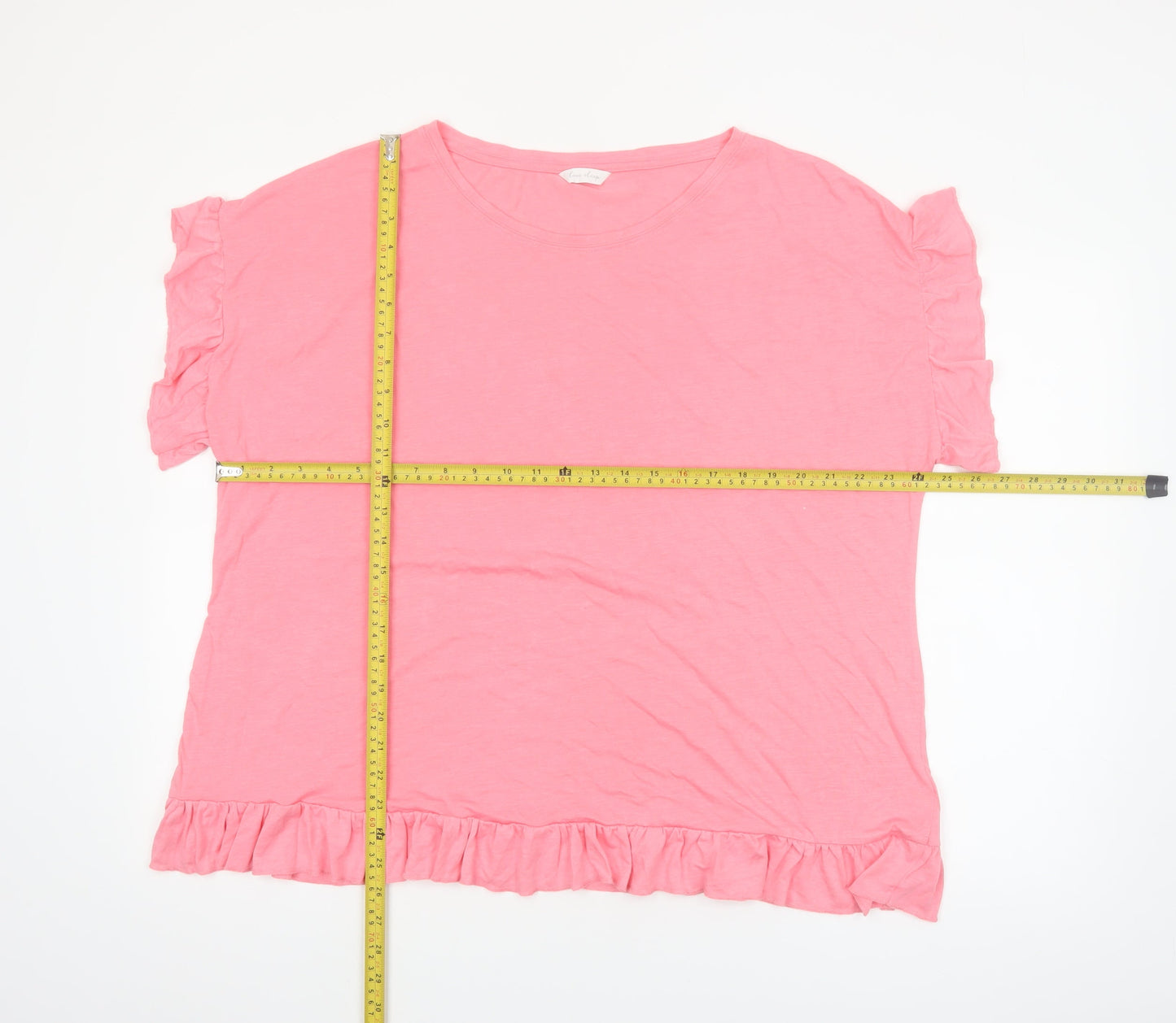 Marks and Spencer Women Pink Ruffle Jersey Nightshirt UK 22