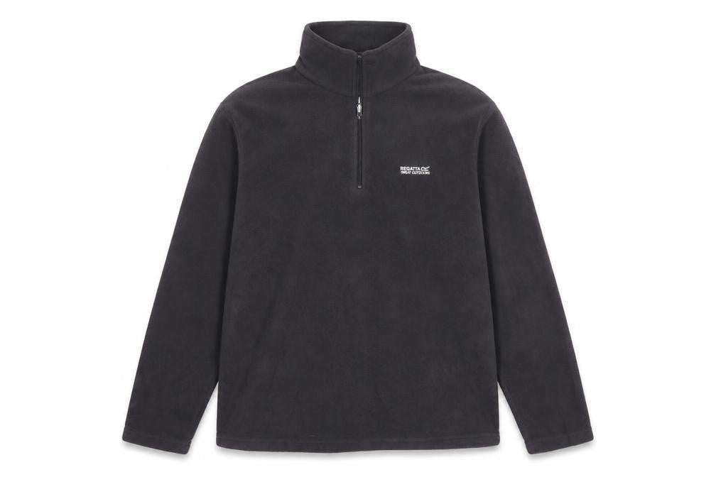 Regatta Mens Grey Fleece 1/4 Zip Pullover Sweatshirt L Outdoor