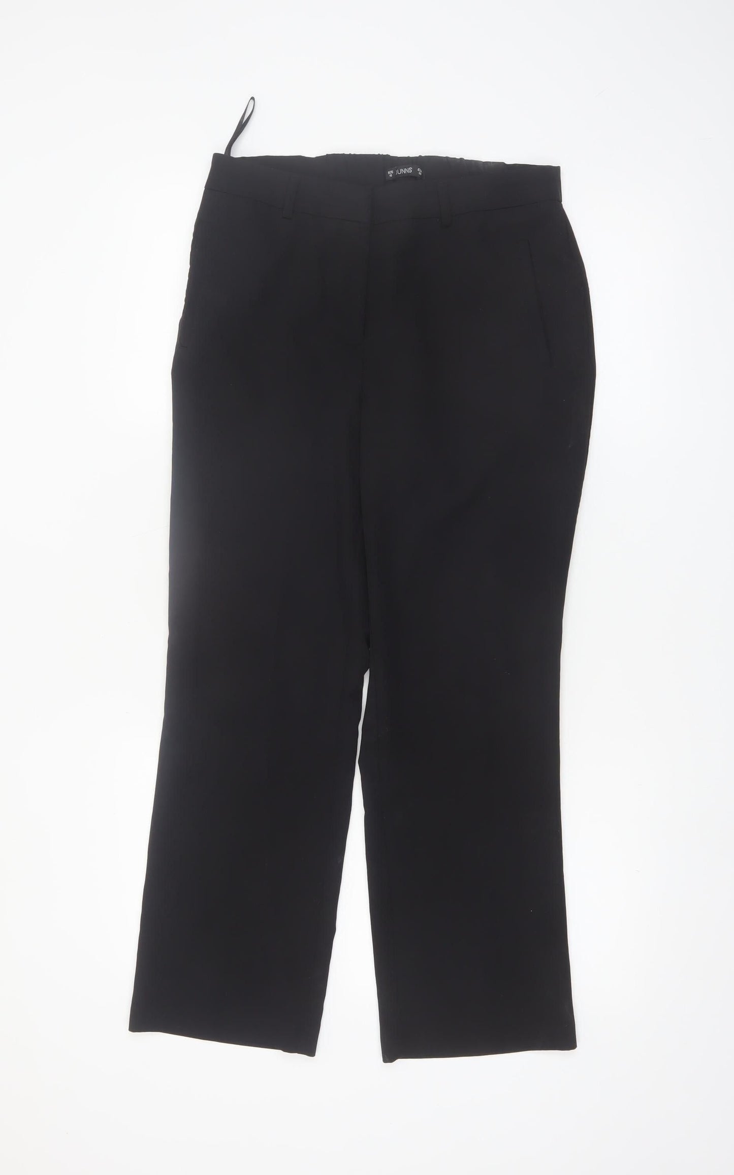 Dunnes Women’s Black Size 10 Straight Leg Trousers Workwear