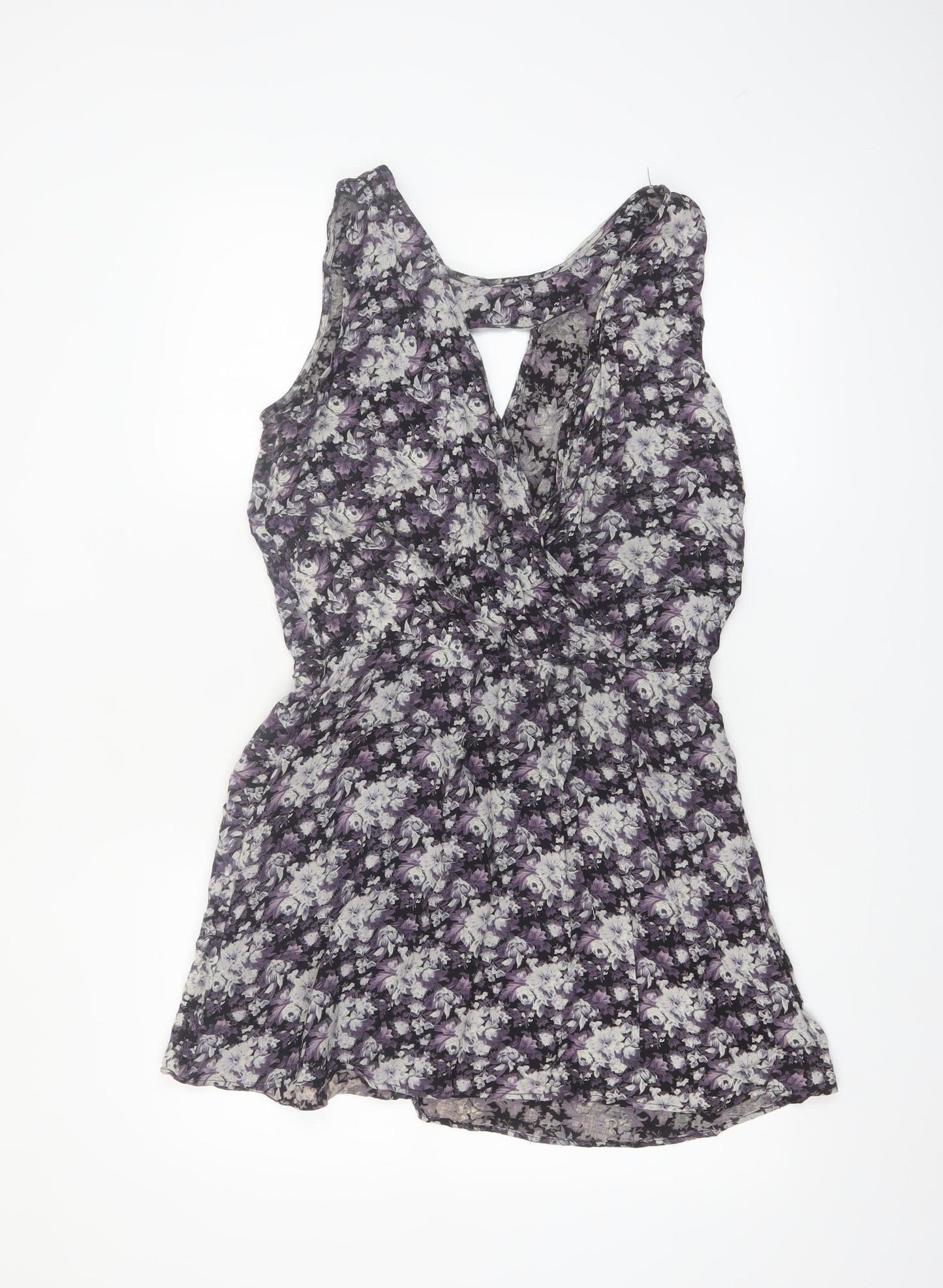 Miss Real Women’s Purple Floral Beaded Skater Dress Size 14