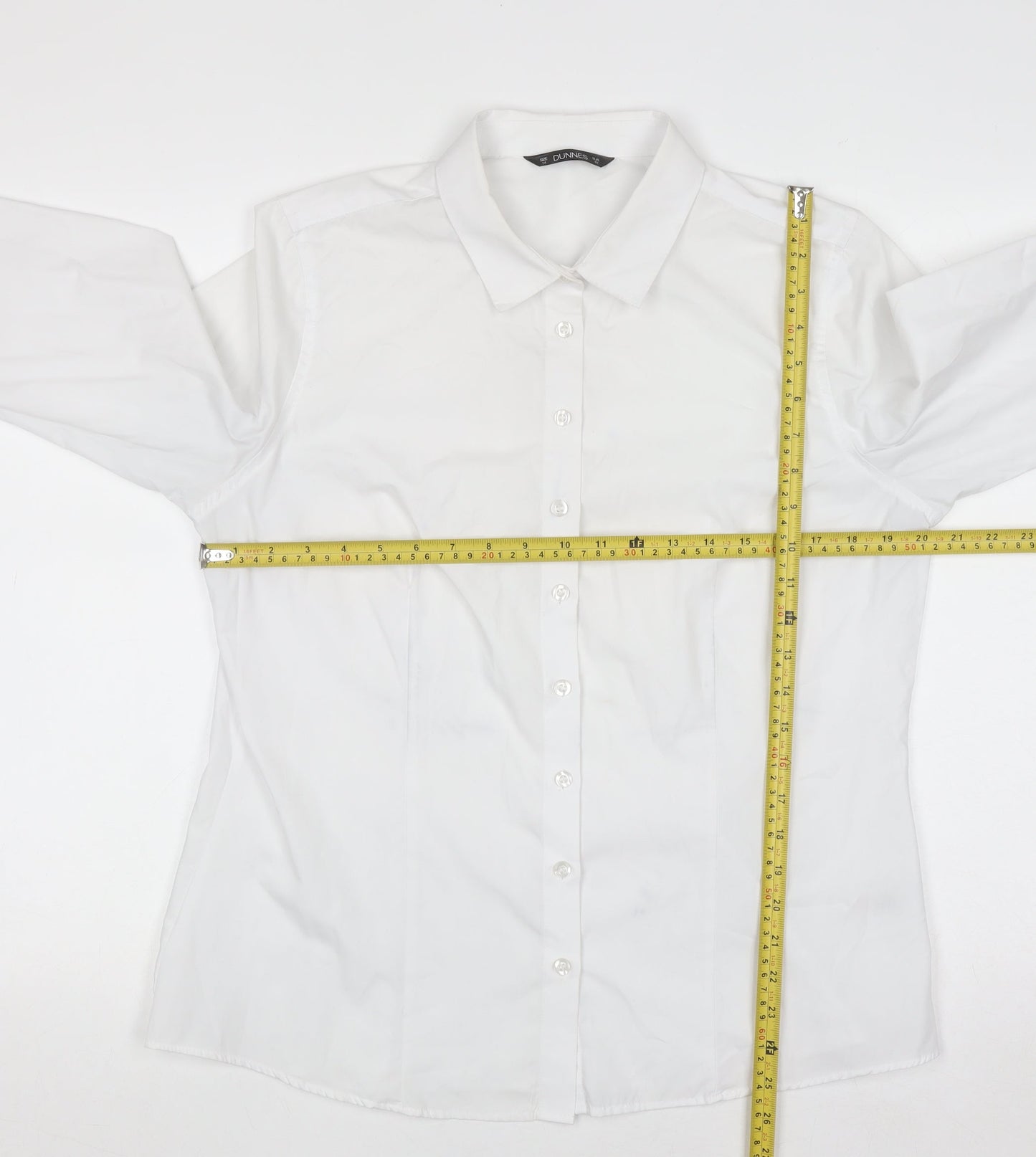 Dunnes Stores White Men's L Regular Fit Formal Dress Shirt