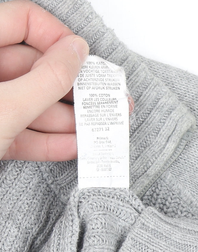 Cedar Wood State Men’s Grey Full Zip Cotton Jumper M