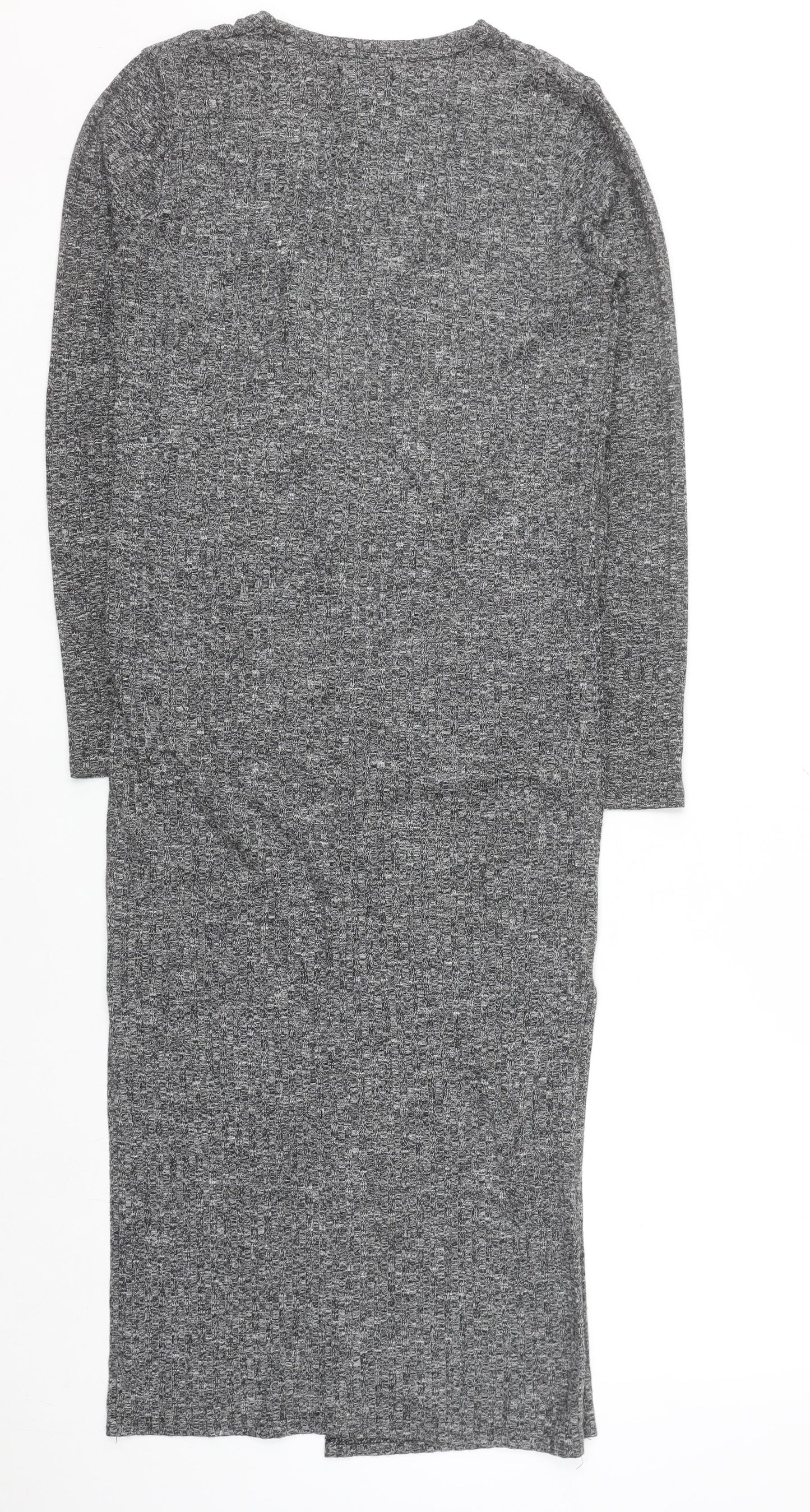 Firetrap Womens Grey Longline Open Knit Cardigan Size 8