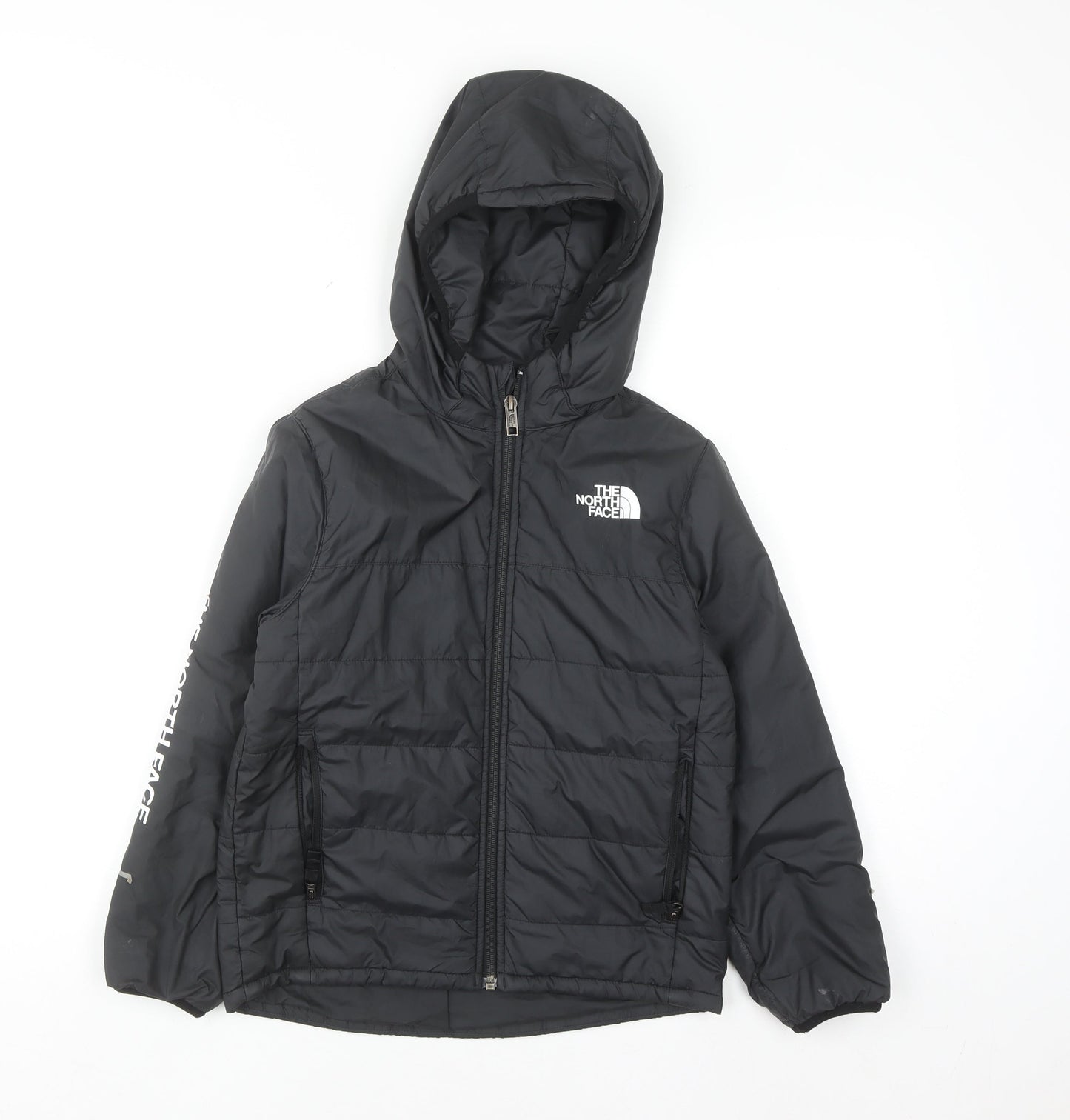 The North Face Boys Black Hooded Puffer Jacket Size 10 Years