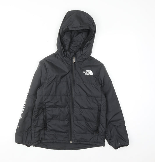 The North Face Boys Black Hooded Puffer Jacket Size 10 Years