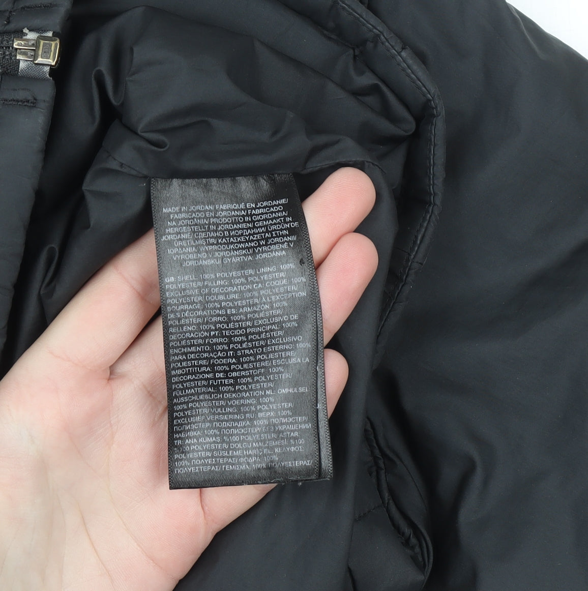 The North Face Boys Black Hooded Puffer Jacket Size 10 Years