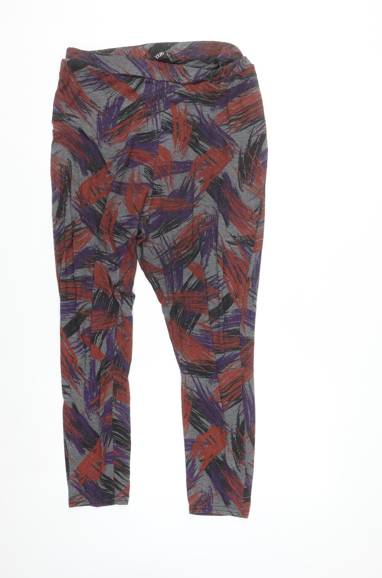 Yours Women’s Multicoloured Abstract Print Stretch Leggings Size 20