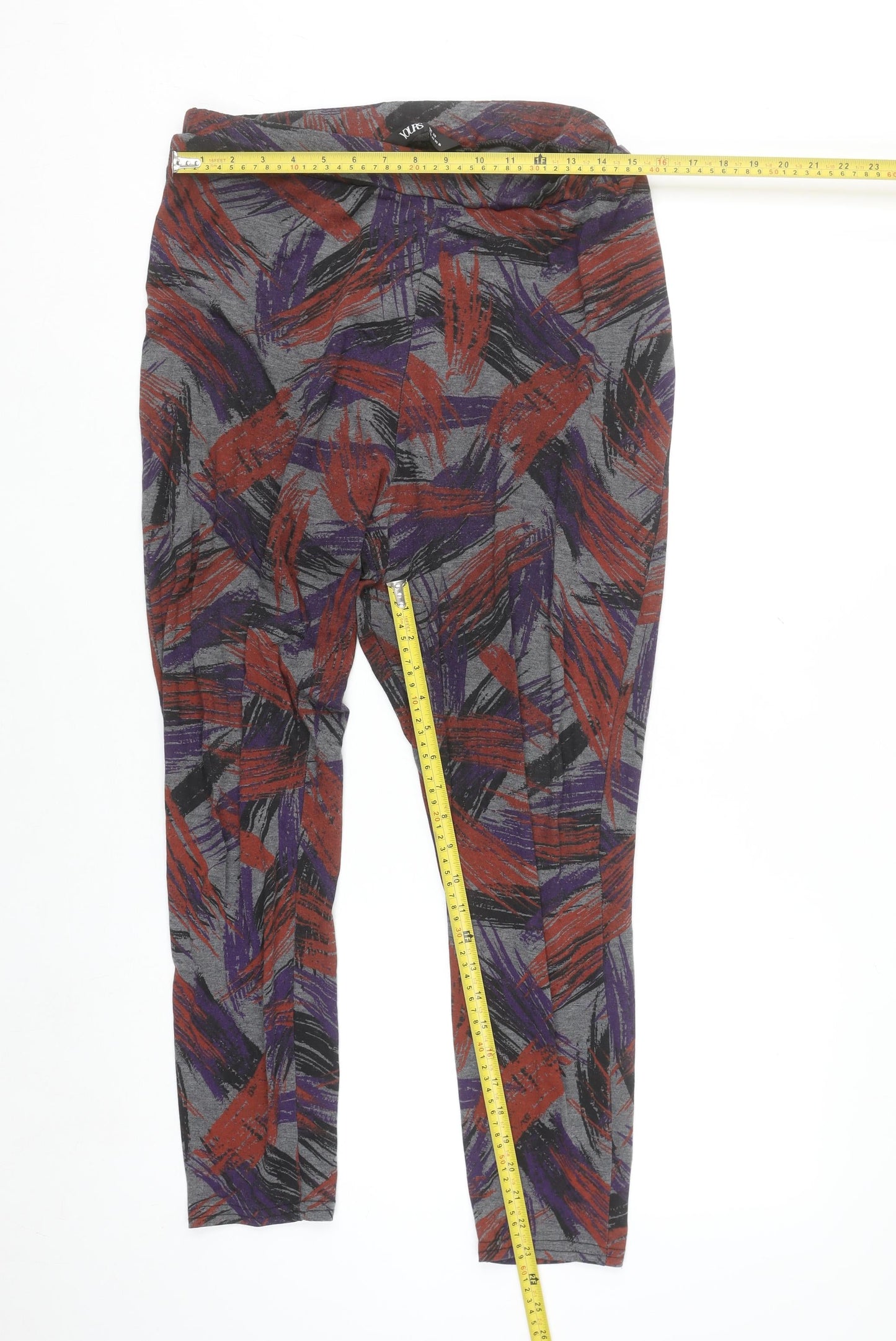 Yours Women’s Multicoloured Abstract Print Stretch Leggings Size 20