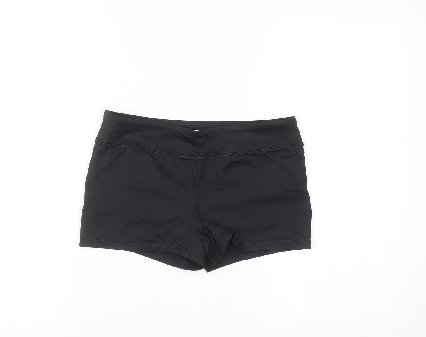 Forever 21 Women Black M Biker Activewear Shorts
