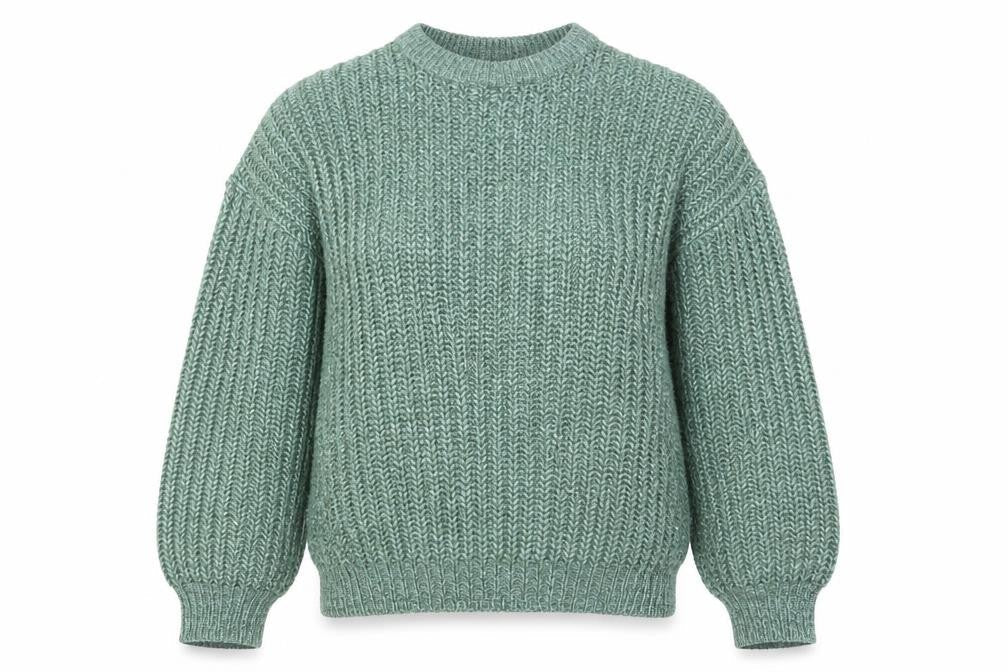 Pull&Bear Women’s Green Chunky Knit Acrylic Jumper Size 8