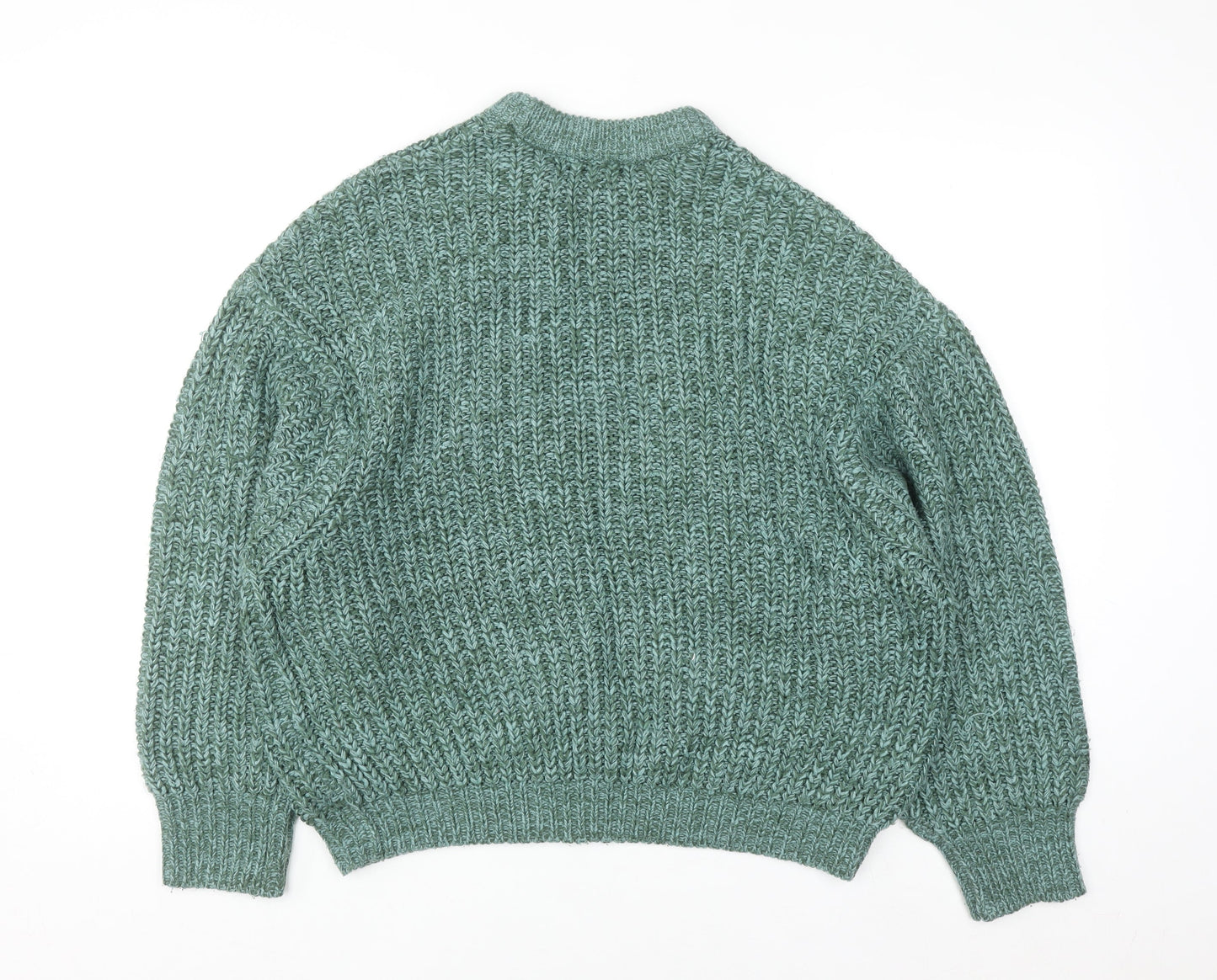 Pull & Bear Women’s Green Chunky Knit Acrylic Jumper Size 8