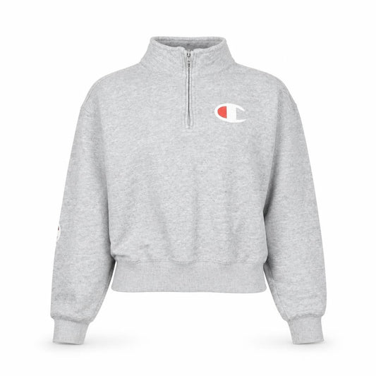 Champion Women's Grey 1/4 Zip Pullover Sweatshirt Small