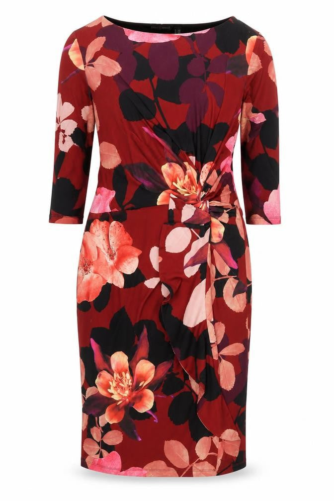 Punt Roma Women's Multicoloured Floral Bodycon Dress Size 16