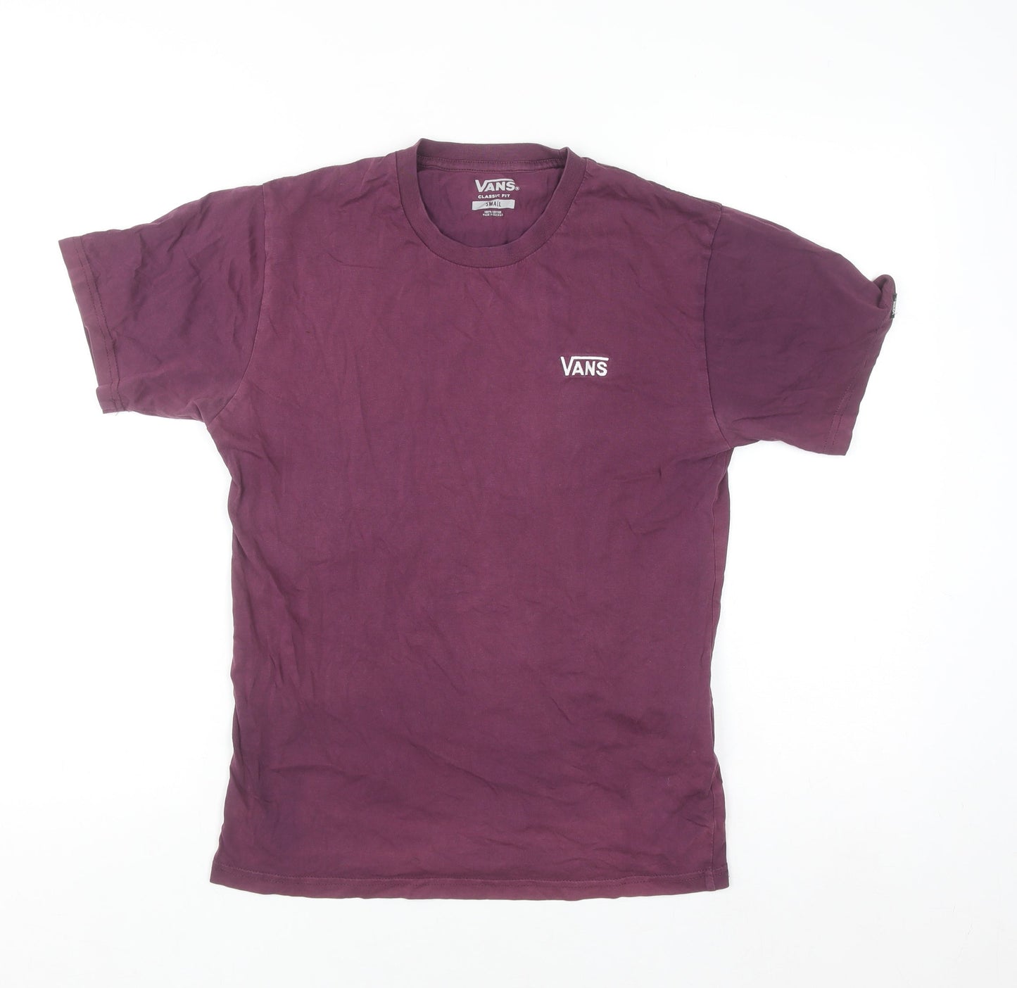 Vans Women's Purple Classic Fit Cotton T-Shirt Small