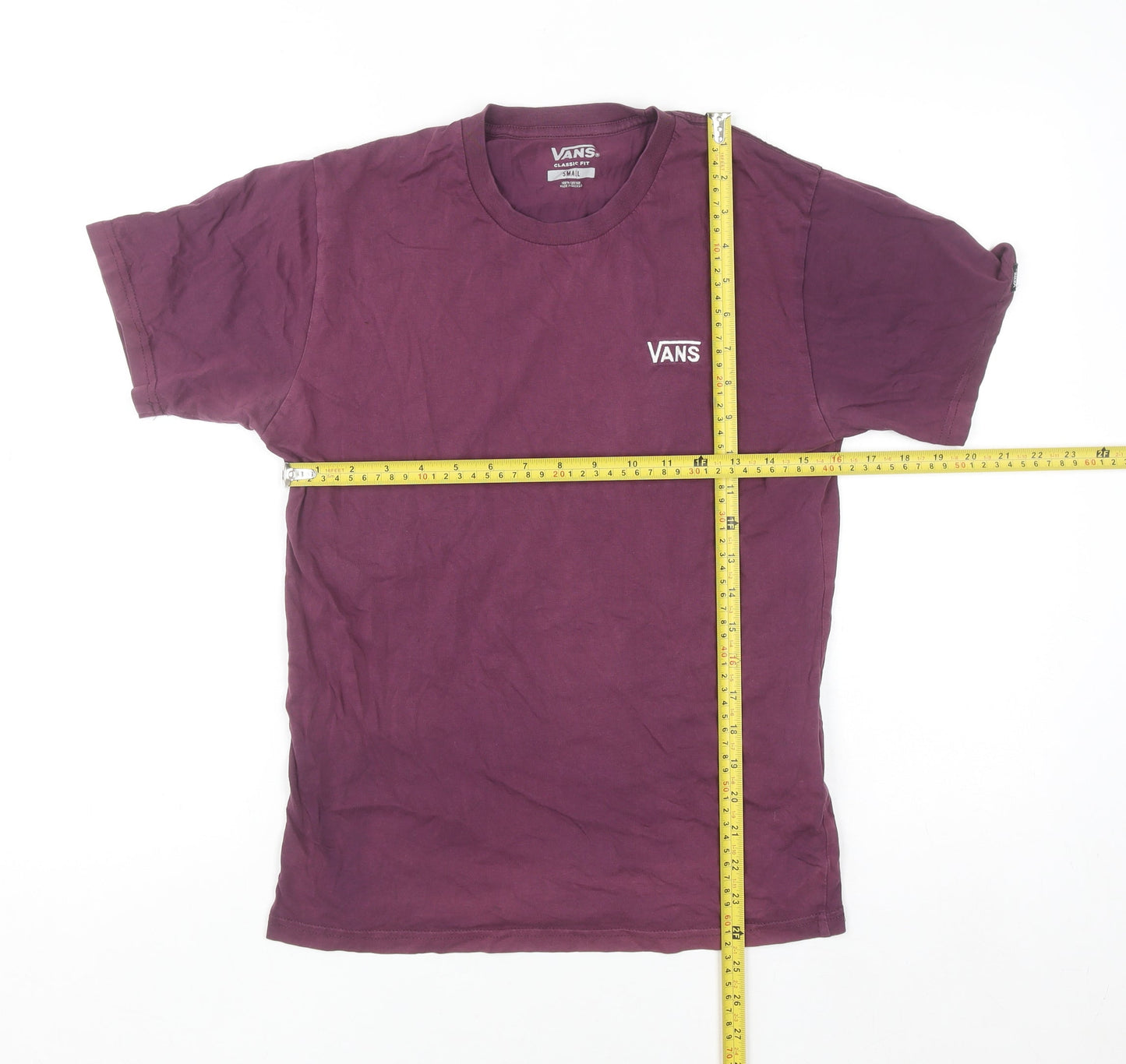 Vans Women's Purple Classic Fit Cotton T-Shirt Small