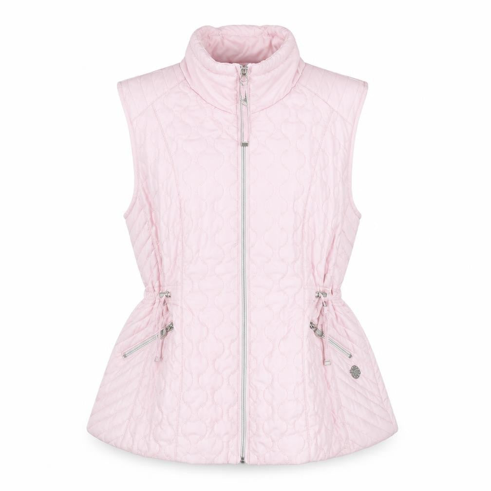 Paco Boutique Women Pink Quilted Padded Waistcoat Size 14