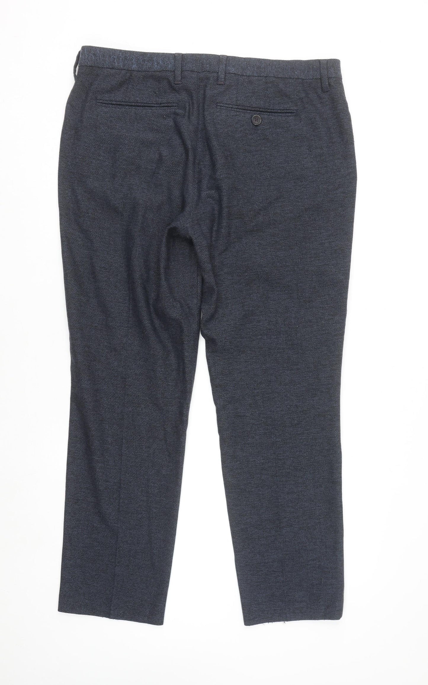 Ted Baker Men's Blue Wool Blend Dress Trousers 38R