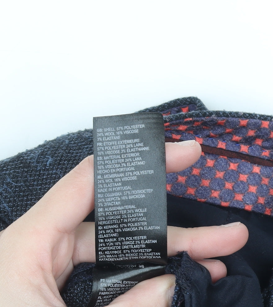 Ted Baker Men's Blue Wool Blend Dress Trousers 38R