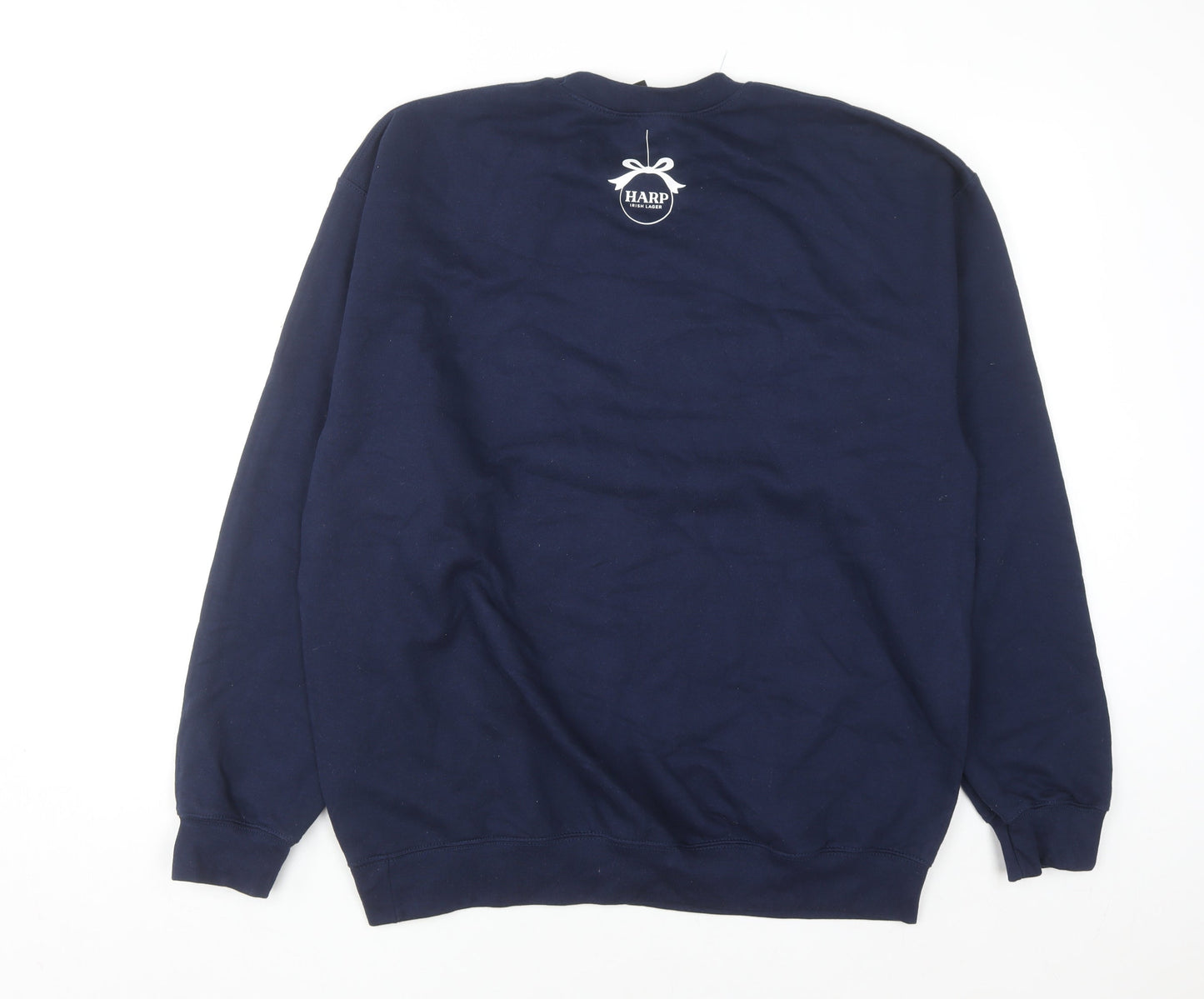 Harp Men's Blue Christmas Graphic Pullover Sweatshirt Size L
