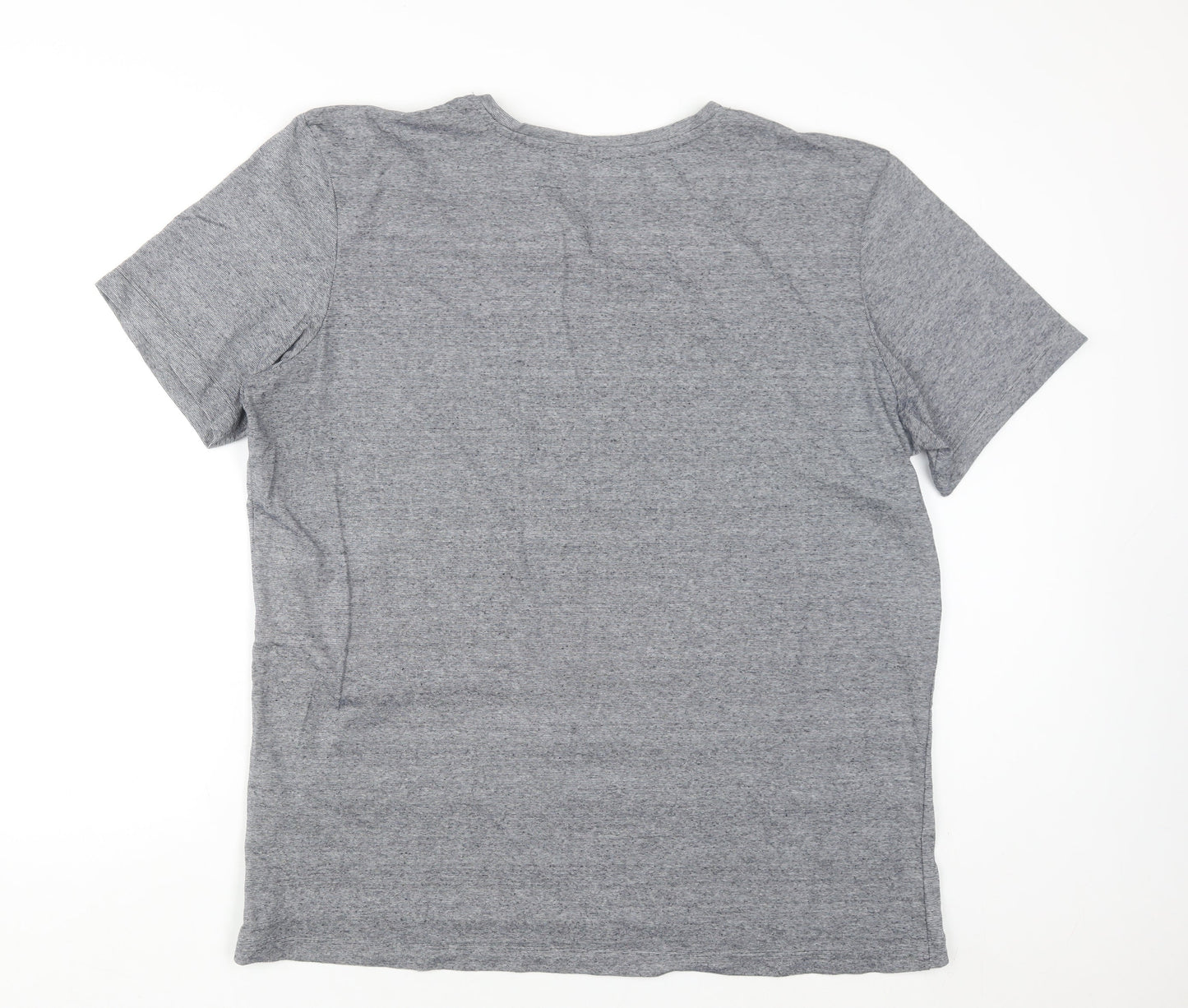 Identic Men Grey XXL Crew Neck Graphic T-Shirt Coastal Vibes