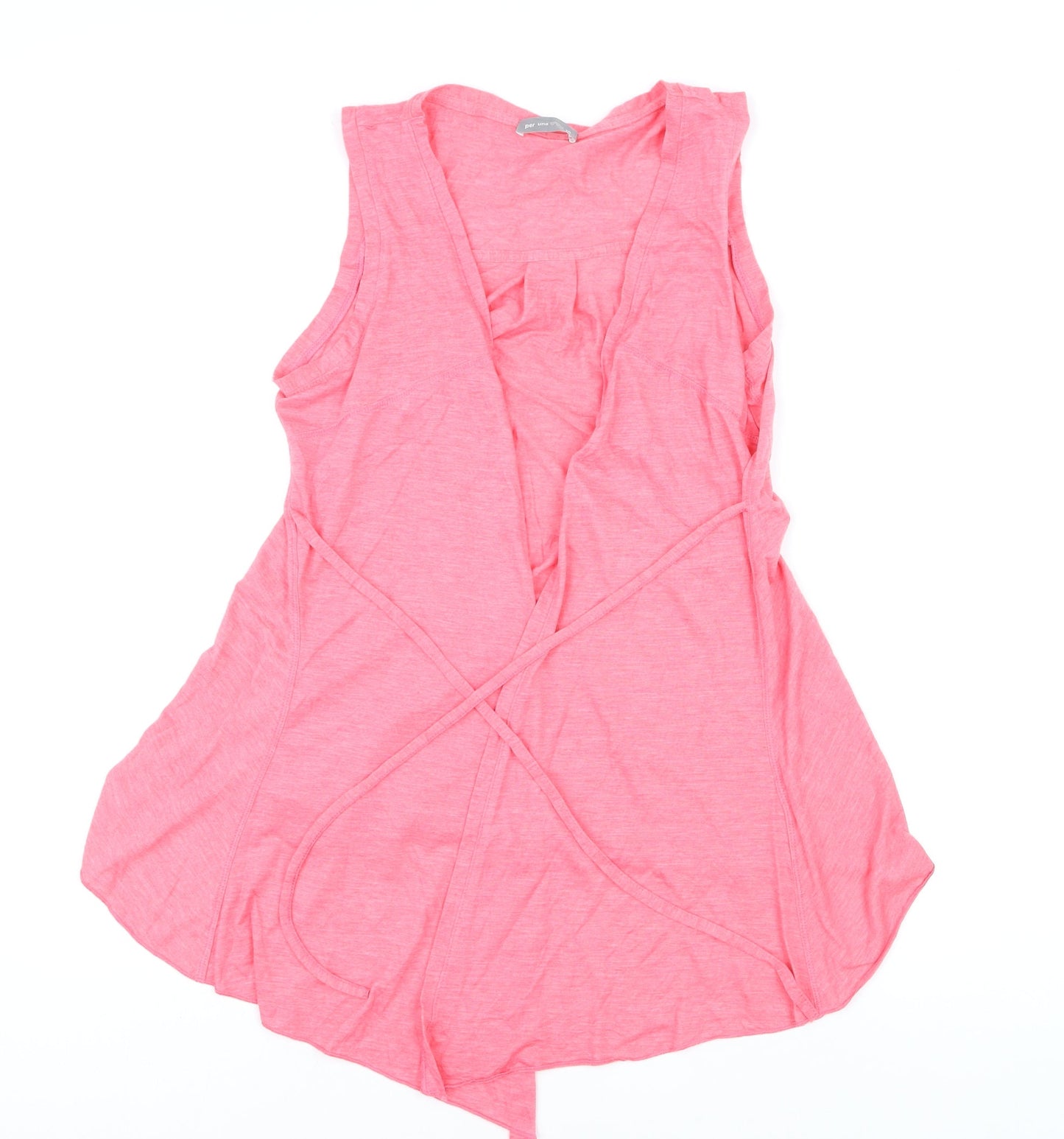 Marks and Spencer Per Una Women's Pink Wrap Sleeveless Blouse Size 10