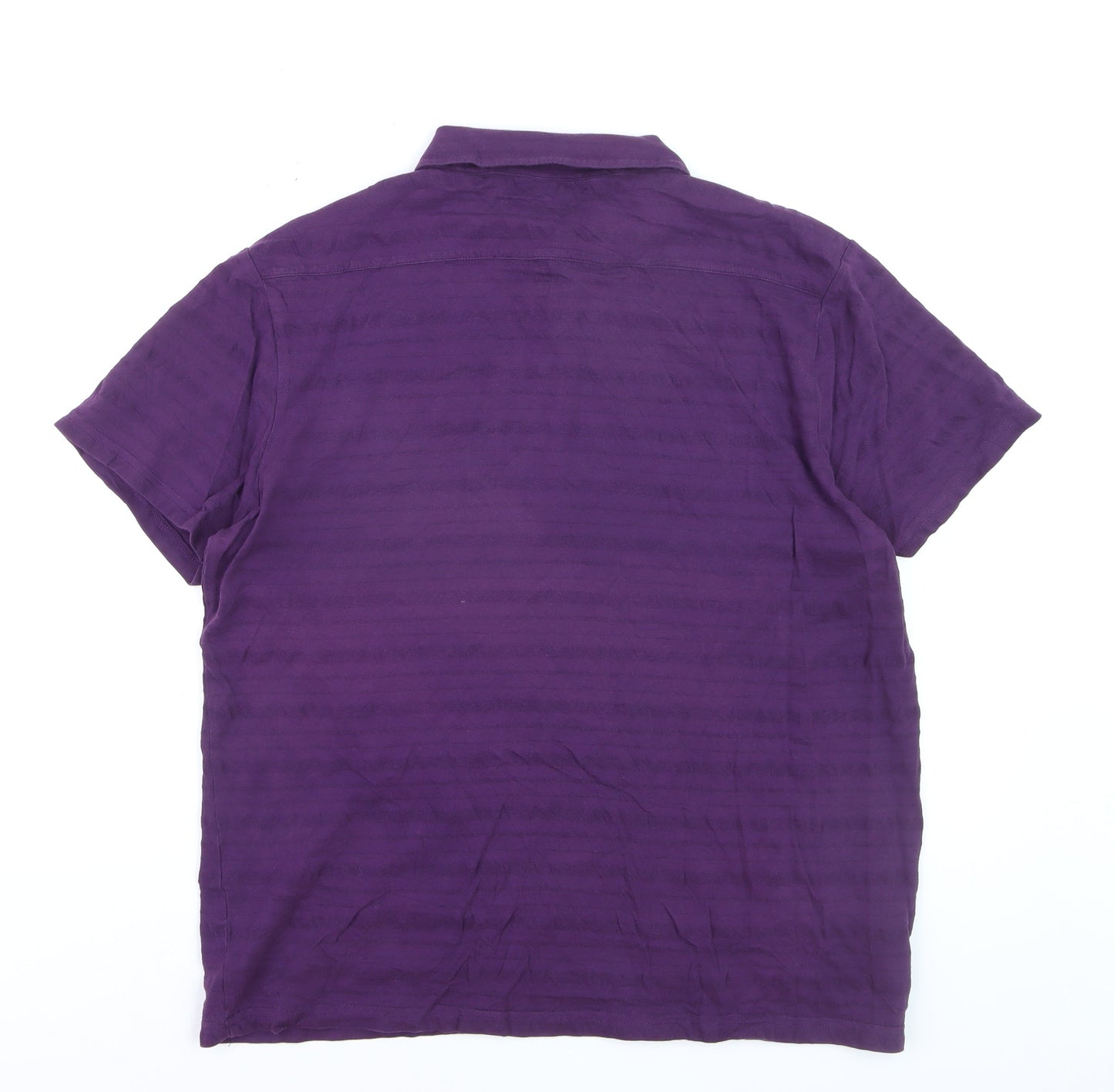 Jasper Conran Men's Purple Cotton Polo Shirt XL Classic Fit