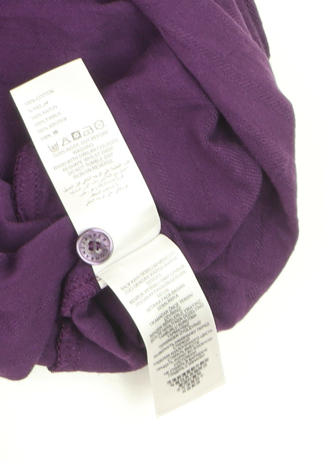 Jasper Conran Men's Purple Cotton Polo Shirt XL Classic Fit