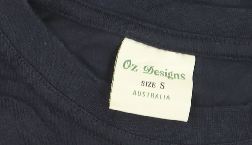 Oz Designs Men's Blue Australia Downunder Cotton T-Shirt Size S
