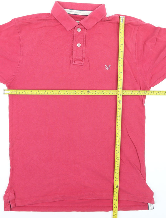 Crew Clothing Co Men's Pink Classic Fit Polo Shirt Size L