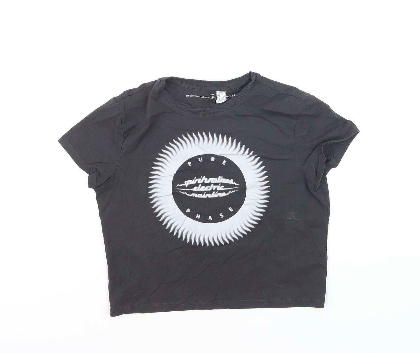 H&M Divided Women's Black Music Graphic T-Shirt Size 10