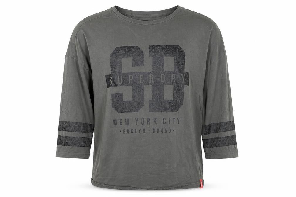 Superdry Boys Khaki Long Sleeve Graphic T-Shirt Size S