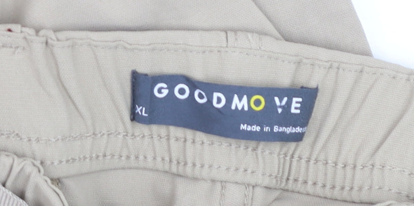 Marks and Spencer Goodmove Men's Beige XL Chino Trousers with Belt