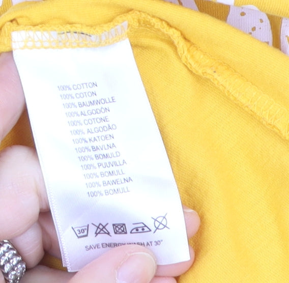 Zoo York Men's Yellow Graphic Skull Long Sleeve Cotton Top M