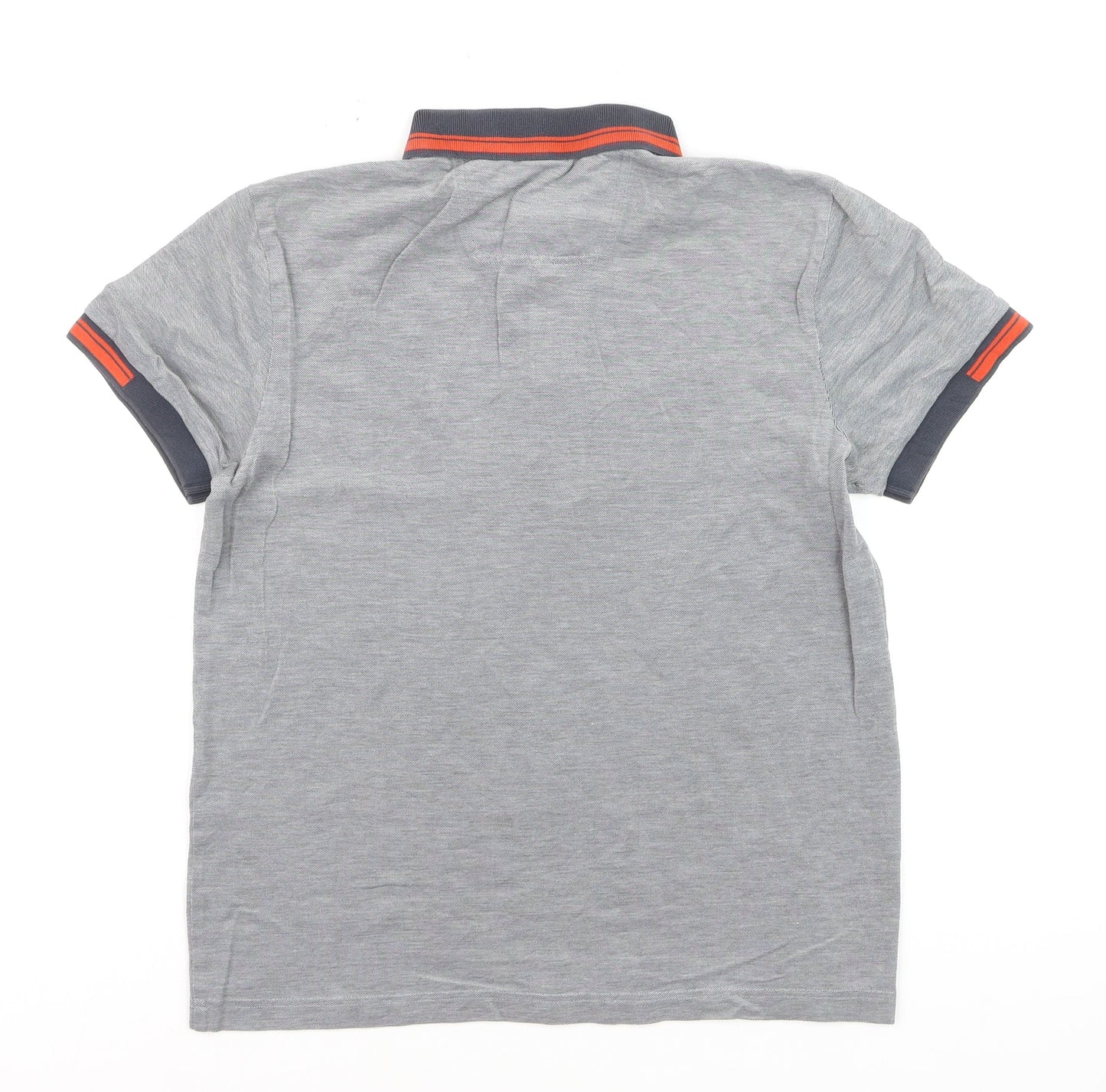 BOSS Boys Grey Slim Fit Cotton Polo Shirt M Short Sleeve