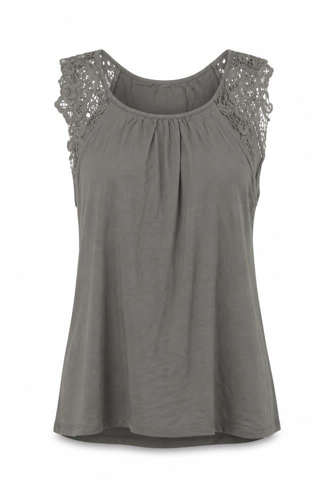 H&M Women's Green Crochet Trim Sleeveless Camisole Tank Top XS