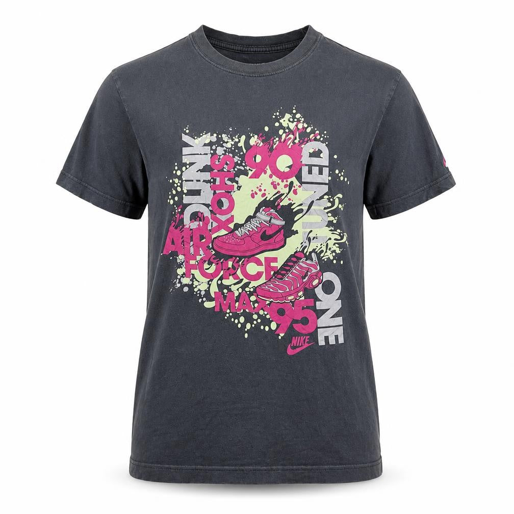Nike Womens Black Graphic T-Shirt Small Short Sleeve Sportswear