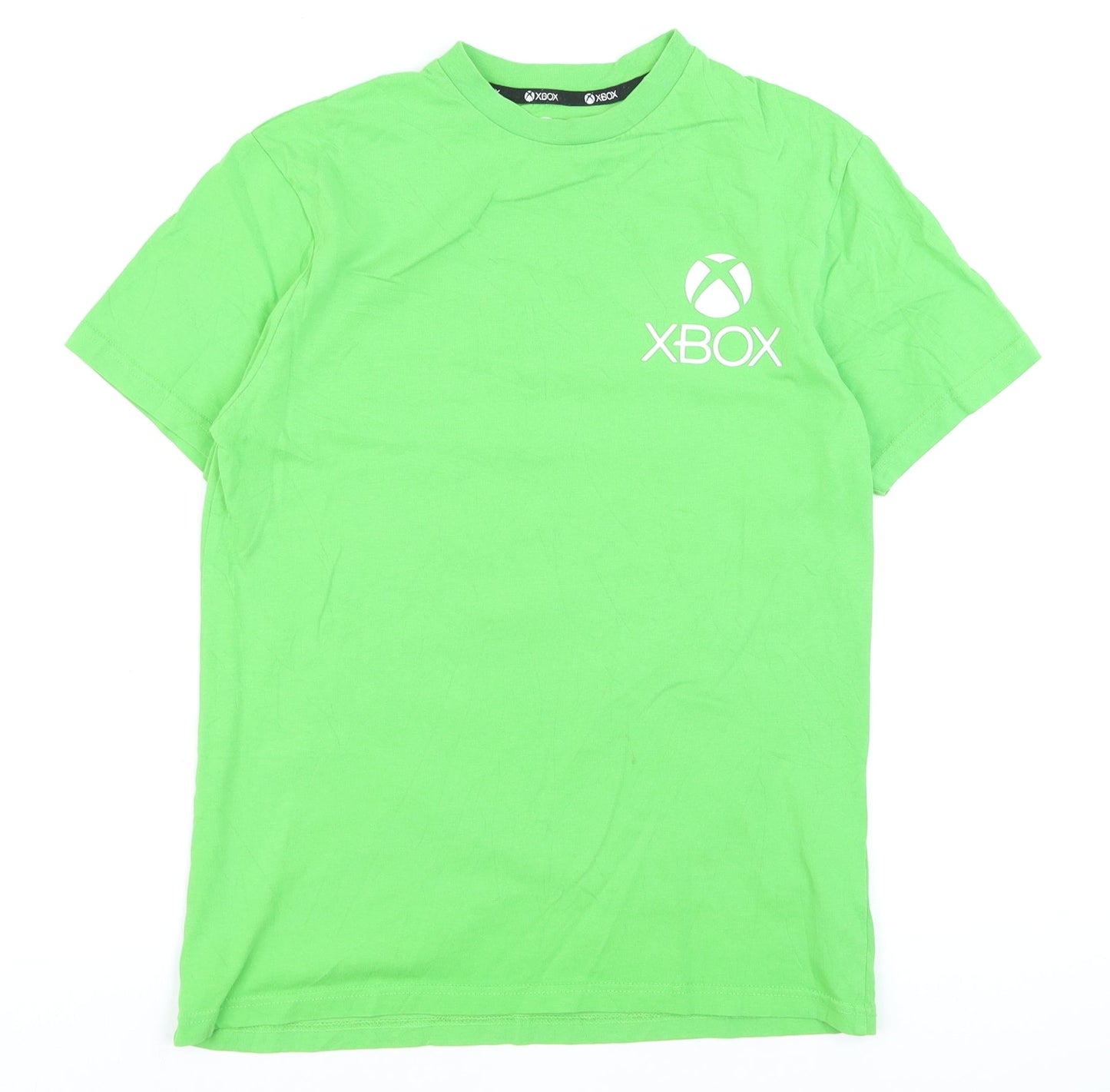 Primark Boys Green Xbox Graphic Print Cotton T-Shirt XS