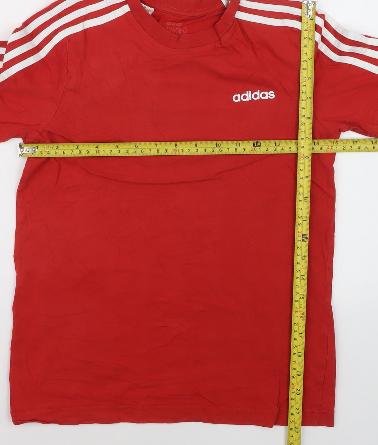 Adidas Boys Red Crew Neck Short Sleeve T-Shirt 11-12 Years
