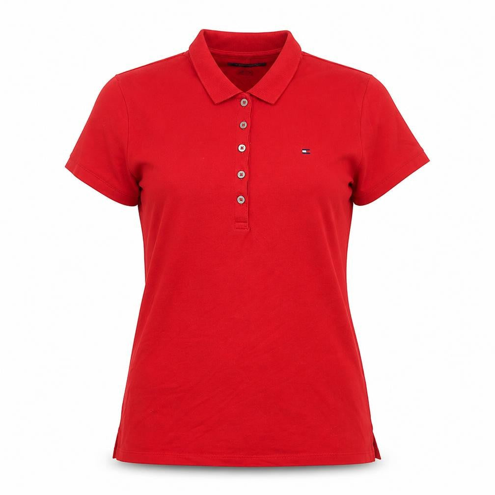 Tommy Hilfiger Men's Red Slim Fit Cotton Polo Shirt Size L