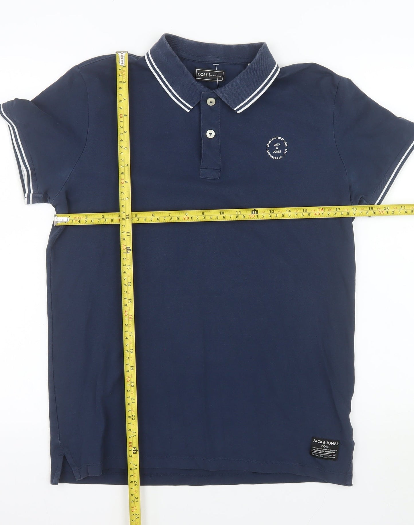 Jack & Jones Men's Blue Core Polo Shirt Size M Regular Fit