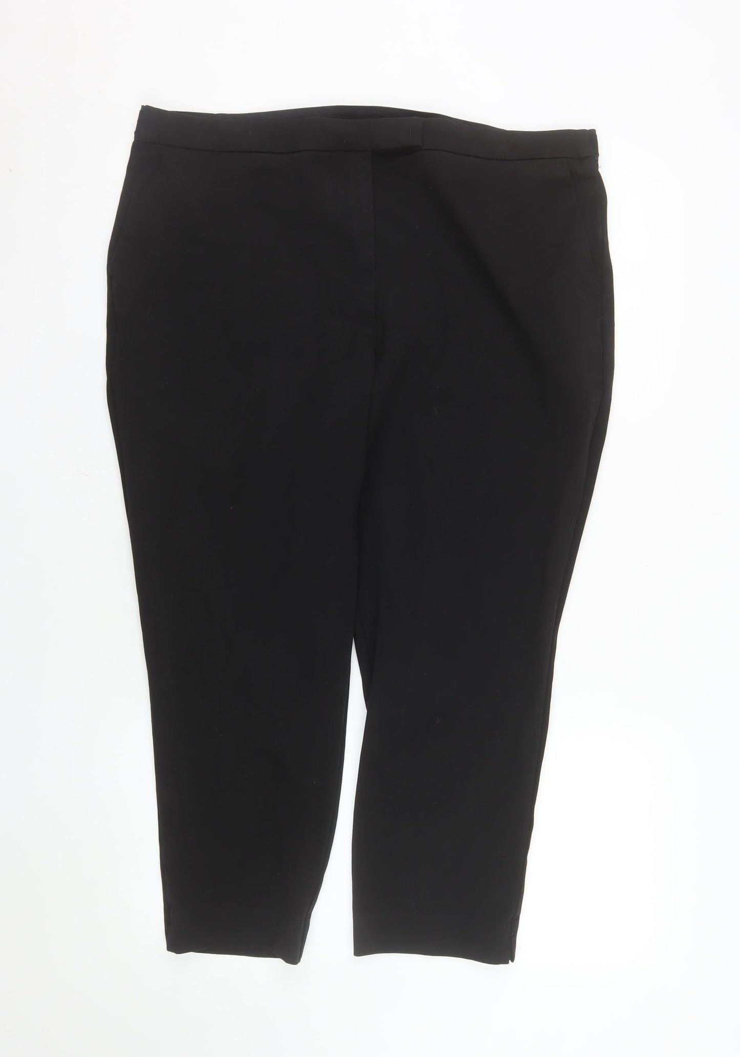 Marks and Spencer Womens Black Size 20 Tapered Trousers