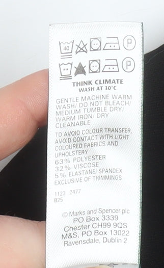 Marks and Spencer Womens Black Size 20 Tapered Trousers
