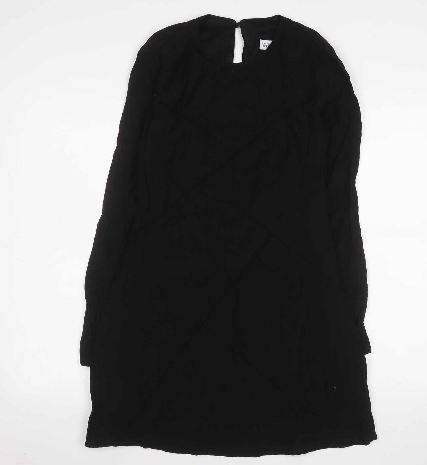 Zara Women Black Knee Length Sheath Dress Size 12