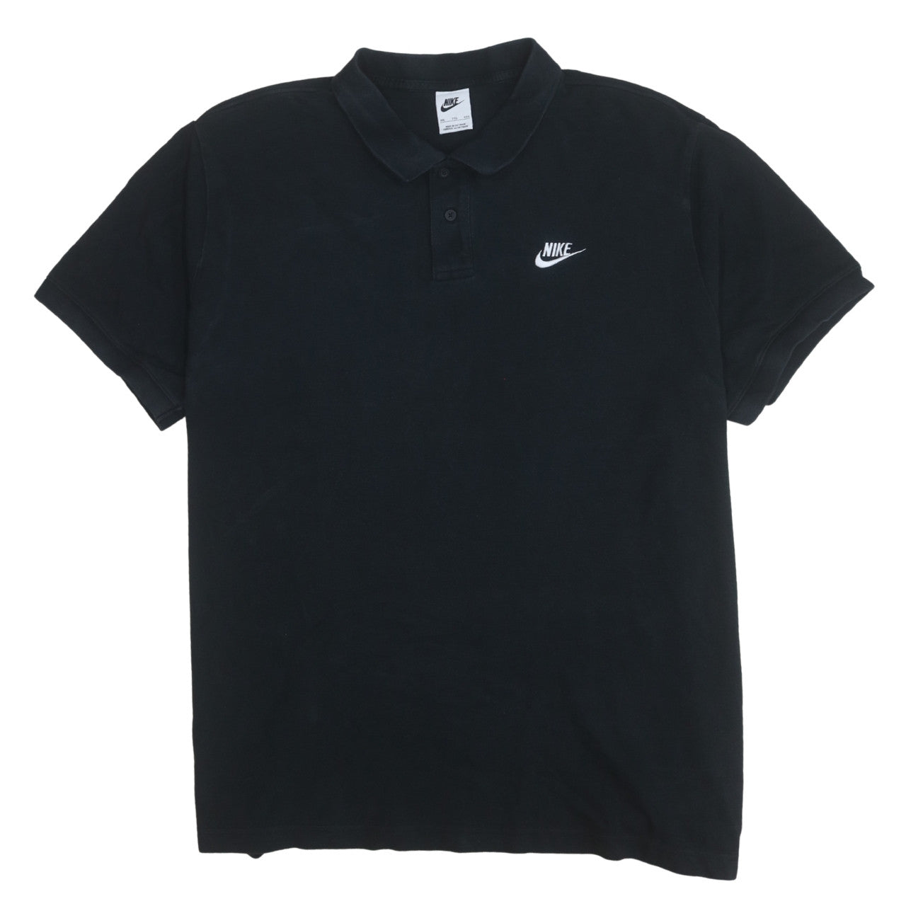 Nike Men’s Black 2XL Cotton Polo Shirt Classic Short Sleeve